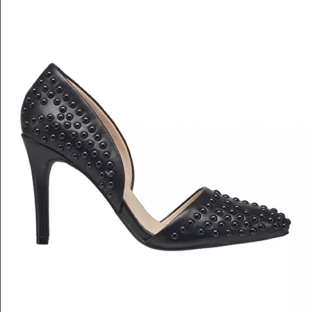 FRENCH CONNECTION high heel studded stunning shoes black 9 - Picture 2 of 5